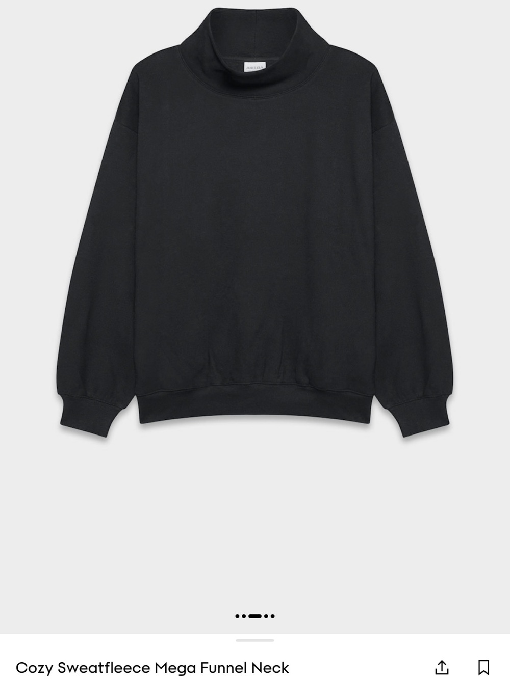Aritzia Cozy Sweatfleece Mega Funnel Neck Sweater